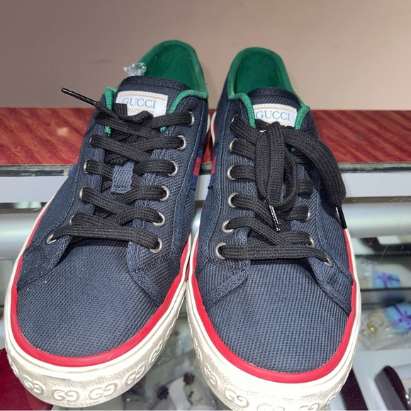 Gucci Tennis Tweed GG Logo Multicolored Sneaker Gucci Size 8 - Picture 3 of 13
